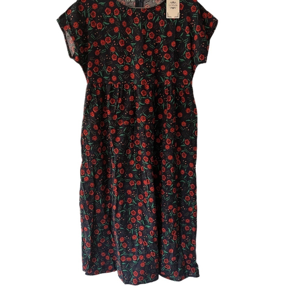 NWT Maxi Floral Peasant Prairie Granny Boho Y2K Country Dress Weekend Beach
